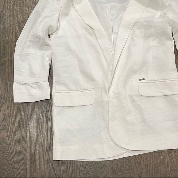 NWOT Guess Womens White Long Line Blazer Jacket Size XS - Picture 3 of 9